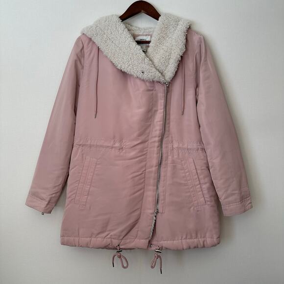 NWT Forever 21 Light Pink Jacket with Sherpa Lining - Picture 1 of 9